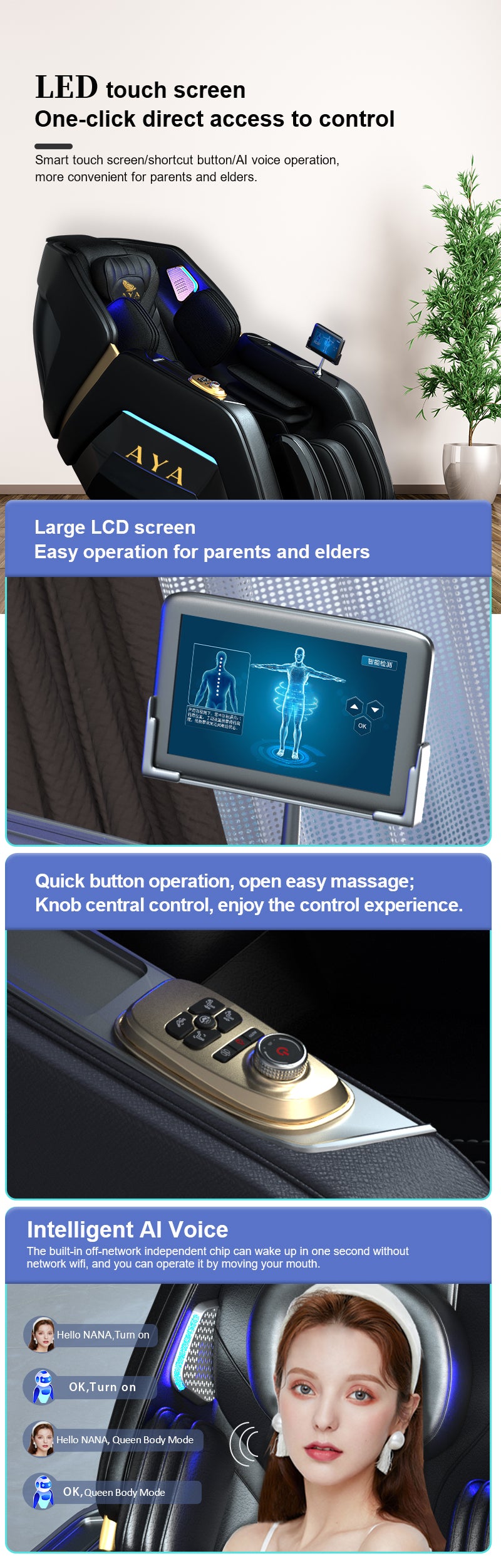 AYA Blue Diamond | Massage Chair